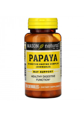 Mason Natural, Papaya, Digestive Enzyme Complex, 100 Chewables