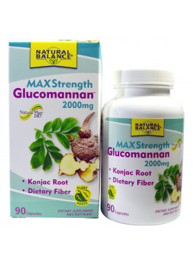 Natural Balance, Glucomannan, Maximum Strength, 2,000 mg, 90 Capsules