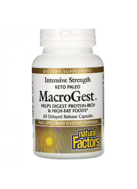 Natural Factors, Keto Paleo MacroGest, 60 Delayed Release Capsules