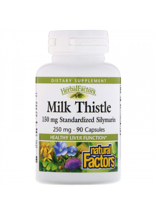 Natural Factors, Milk Thistle, 250 mg, 90 Capsules