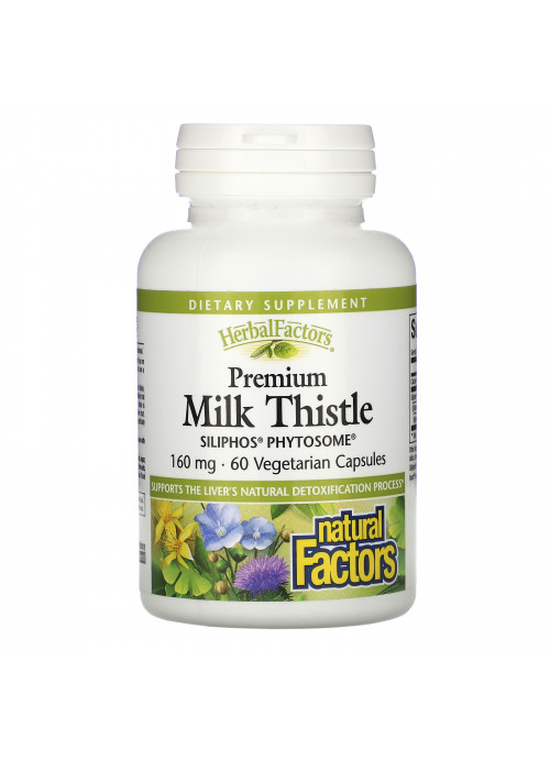 Natural Factors, Premium Milk Thistle, 160 mg, 60 Vegetarian Capsules