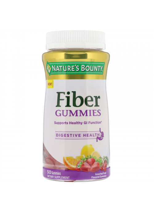 Nature's Bounty, Fiber Gummies, Assorted Fruit Flavors, 50 Gummies