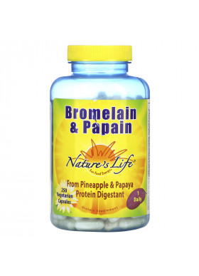 Nature's Life, Bromelain & Papain, 250 Veggie Caps