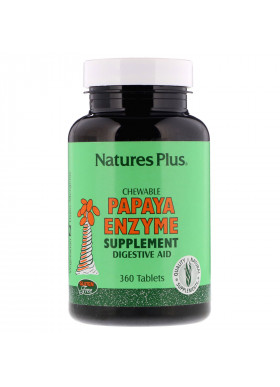 Nature's Plus, Chewable Papaya Enzyme Supplement, 360 Tablets