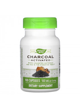 Nature's Way, Charcoal Activated, 560 mg, 100 Capsules