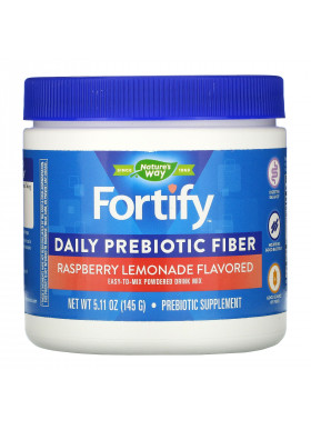 Nature's Way, Fortify, Daily Prebiotic Fiber Powdered Drink Mix, Raspberry Lemonade, 5.11 oz (145 g)