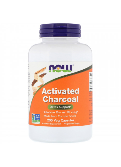 Now Foods, Activated Charcoal, 200 Veg Capsules