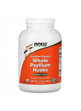 Now Foods, Certified Organic Whole Psyllium Husks, 12 oz (340 g)