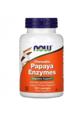 Now Foods, Chewable Papaya Enzymes, 180 Lozenges