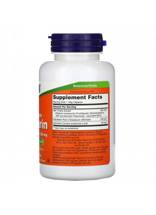Now Foods, Silymarin, Milk Thistle Extract, 300 mg, 100 Veg Capsules