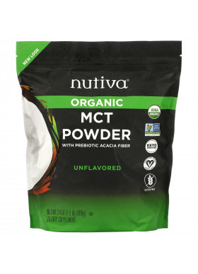 Nutiva, Organic MCT Powder with Prebiotic Acacia Fiber, Unflavored, 1.5 lb (680 g)