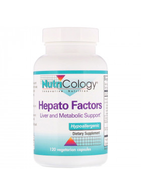 Nutricology, Hepato Factors, Liver and Metabolic Support, 120 Vegetarian Capsules