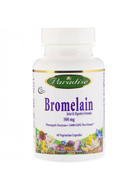 Paradise Herbs, Bromelain, Joint & Digestive Formula, 500 mg, 60 Vegetable Capsules