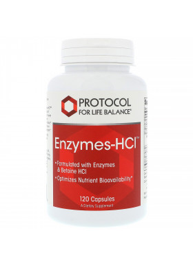 Protocol for Life Balance, Enzymes-HCI, 120 Capsules