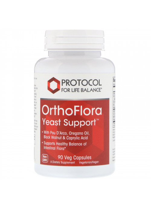 Protocol for Life Balance, OrthoFlora Yeast Support, 90 Veg Capsules