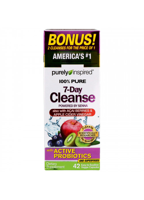 Purely Inspired, 100% Pure 7-Day Cleanse, 42 Easy-to-Swallow Veggie Capsules