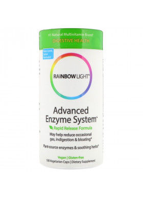 Rainbow Light, Advanced Enzyme System, Rapid Release Formula, 180 Vegetarian Caps