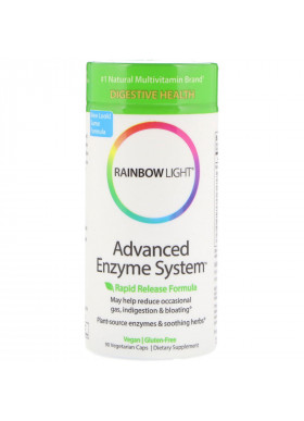 Rainbow Light, Advanced Enzyme System, Rapid Release Formula, 90 Vegetarian Caps