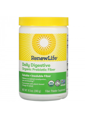 Renew Life, Daily Digestive Organic Prebiotic Fiber, 8.5 oz (240 g)