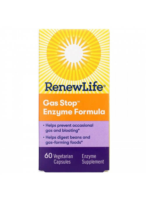 Renew Life, Gas Stop Enzyme Formula, 60 Vegetarian Capsules