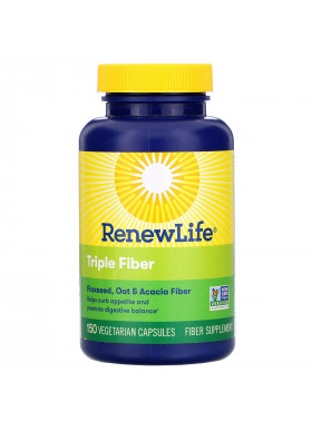 Renew Life, Triple Fiber, 150 Vegetarian Capsules