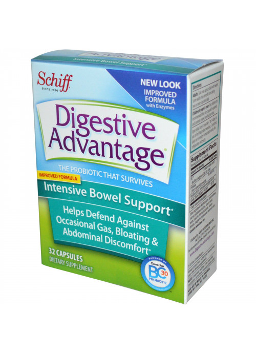 Schiff, Digestive Advantage, Intensive Bowel Support, 32 Capsules