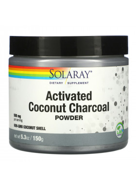 Solaray, Activated Coconut Charcoal Powder, 500 mg, 5.3 oz (150 g)