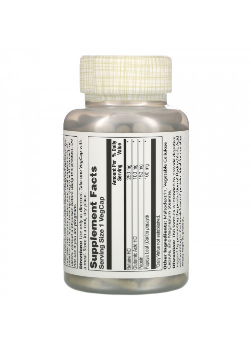 Solaray, HCL with Pepsin, 230 mg, 180 VegCaps