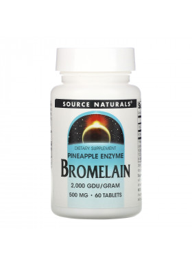 Source Naturals, Bromelain 2,000 GDU/g, 500 mg, 60 Tablets