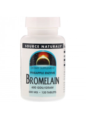 Source Naturals, Bromelain 600 GDU/g, 500 mg, 120 Tablets