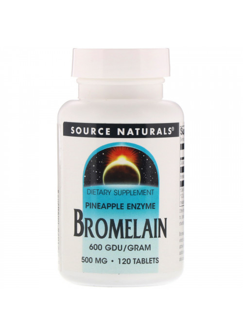 Source Naturals, Bromelain 600 GDU/g, 500 mg, 120 Tablets