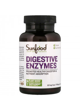 Sunfood, Digestive Enzymes, 700 mg, 90 Vegi Caps