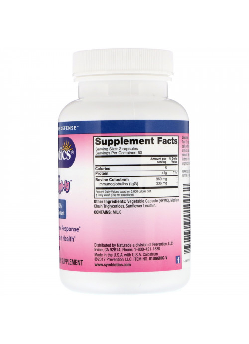 Symbiotics, Colostrum High-IG, 120 Veg Capsules