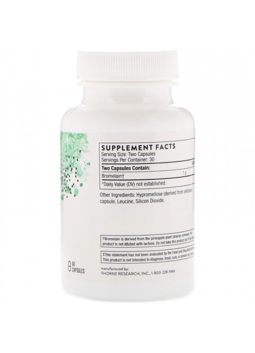 Thorne Research, M.F. Bromelain, 60 Capsules