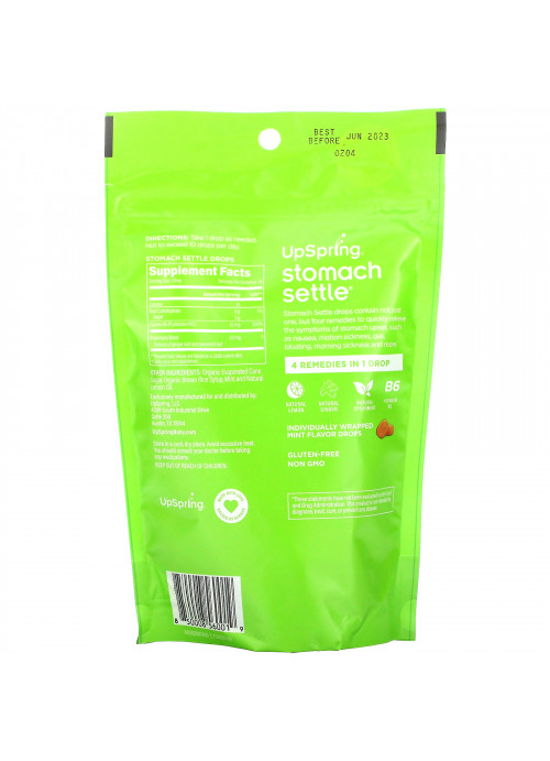 UpSpring, Stomach Settle Drops, Mint, 28 Individually Wrapped Drops, 4.0 oz ( 112 g)