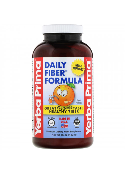 Yerba Prima, Daily Fiber Formula, Orange , 16 oz (453 g)