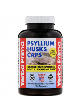 Yerba Prima, Psyllium Husks Caps, 180 Capsules