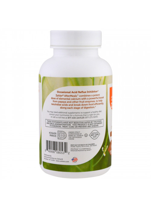 Zahler, AfterMeals, Effective Antiacid and Digestive Aid, 100 Chewable Tablets