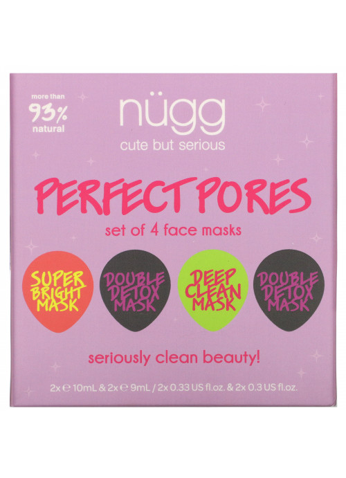 Nugg, Perfect Pores, Face Mask Set, 4 Masks