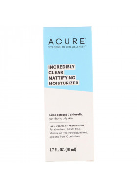 Acure, Incredibly Clear, Mattifying Moisturizer, 1.7 fl oz (50 ml)