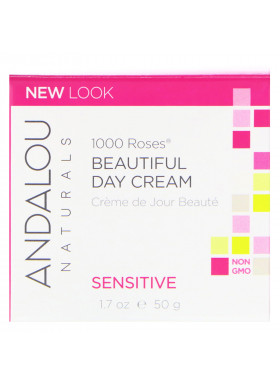 Andalou Naturals, 1000 Roses Beautiful Day Cream, Sensitive, 1.7 oz (50 ml)