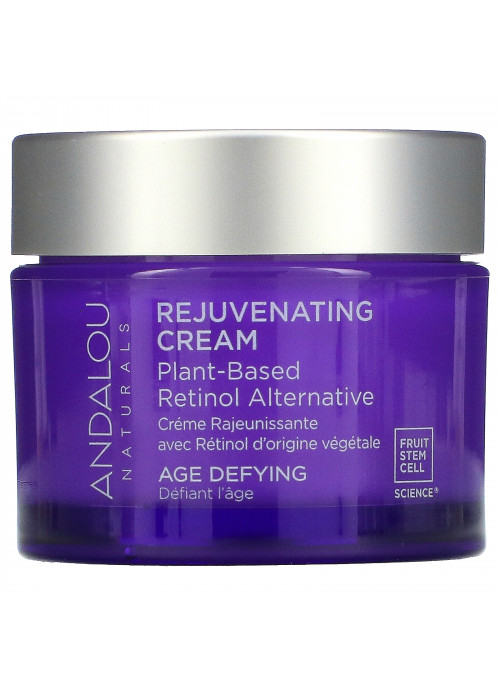 Andalou Naturals, Rejuvenating Cream, Plant-Based Retinol Alternative, Age Defying, 1.7 oz (50 g)