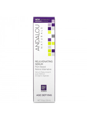 Andalou Naturals, Rejuvenating Serum, Plant-Based Retinol Alternative, Age Defying, 1 fl oz (30 ml)