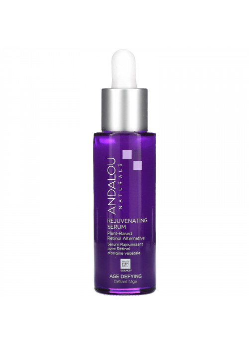 Andalou Naturals, Rejuvenating Serum, Plant-Based Retinol Alternative, Age Defying, 1 fl oz (30 ml)
