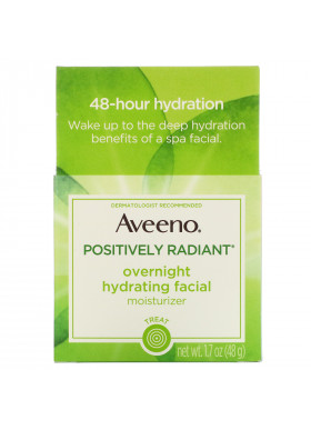 Aveeno, Active Naturals, Positively Radiant, Overnight Hydrating Facial Moisturizer, 1.7 oz (48 g)