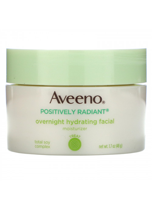 Aveeno, Active Naturals, Positively Radiant, Overnight Hydrating Facial Moisturizer, 1.7 oz (48 g)