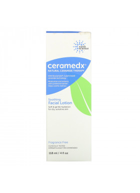 Ceramedx, Soothing Facial Lotion, Fragrance Free, 4 fl oz (118 ml)