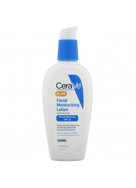 CeraVe, AM Facial Moisturizing Lotion with Sunscreen, SPF 30, 3 fl oz (89 ml)