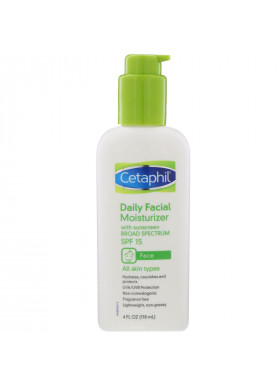 Cetaphil, Daily Facial Moisturizer, SPF 15, 4 fl oz (118 ml)