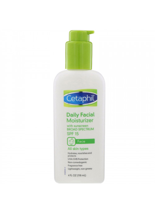 Cetaphil, Daily Facial Moisturizer, SPF 15, 4 fl oz (118 ml)